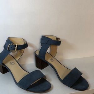 Blue strappy sandals